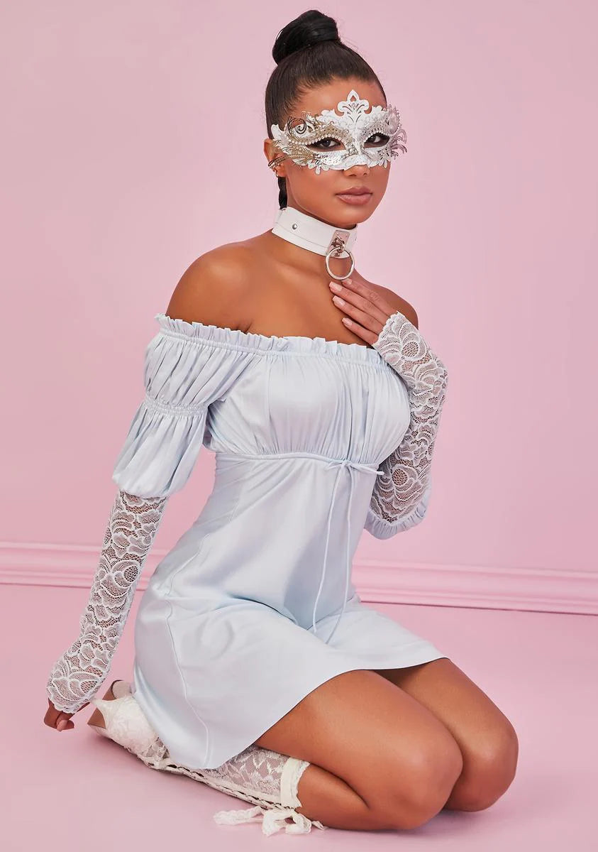 Secret Rendezvous Satin Mini Dress