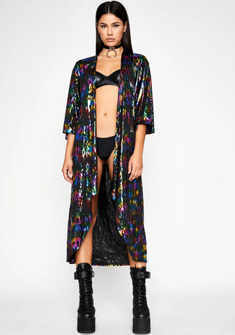 Hellish Prisms Metallic Kimono