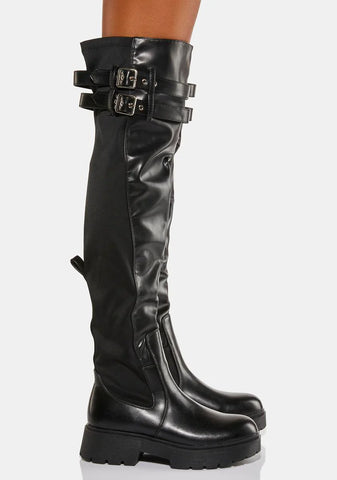 Slick Fashion Chameleon Thigh High Boots