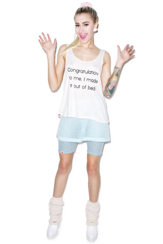 I Made It Boy Tank - White