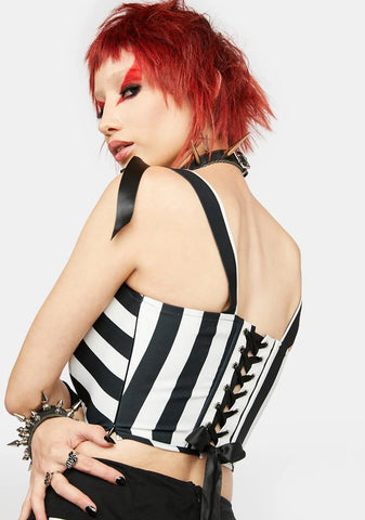 Underworld Fun Striped Corset Top
