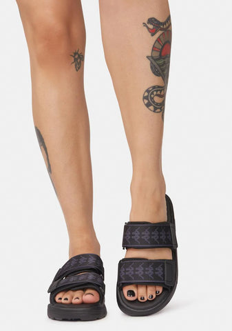 Black & Dark Gray 222 Banda Aster Logo Slides