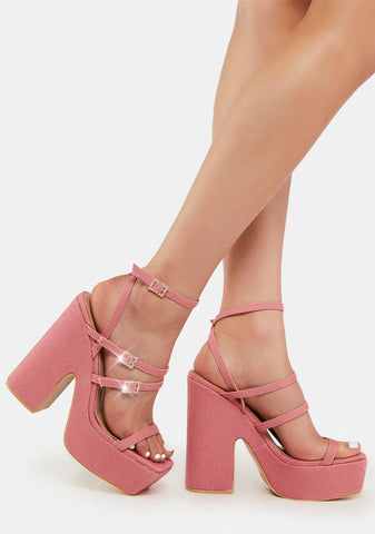 Pink Raine Platform Heels