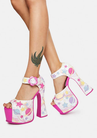 Groovy Galaxy Platform Heels