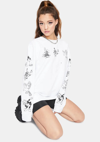 Classic Cartoon Crewneck Sweatshirt