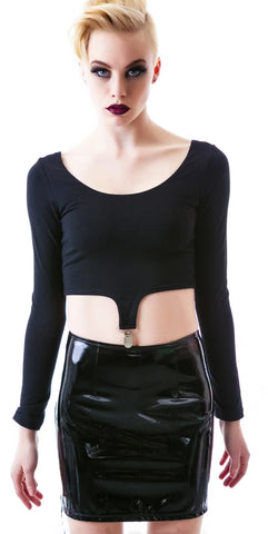 Slick PVC Zipper Skirt
