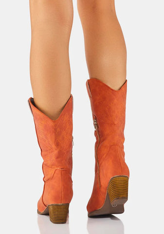 Rust Stomp Your Feet Cowboy Boots