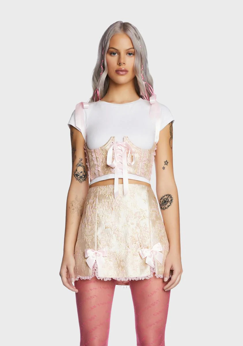 High Class Heiress Brocade Underbust Corset