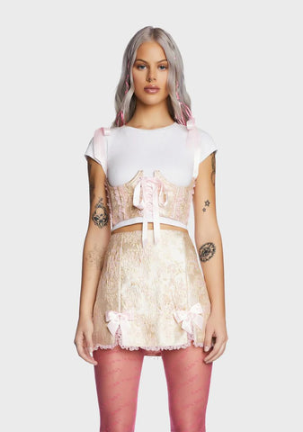 High Class Heiress Brocade Underbust Corset