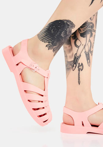 Light Pink Possession Jelly Sandals