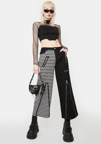 Two Tone Striped Pants