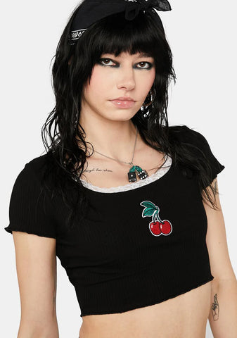 Cherry Do You Mean It Baby Tee