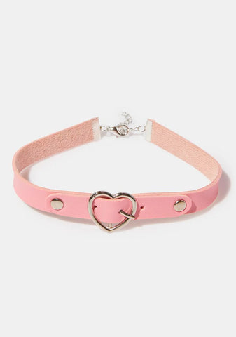 Sweet Serious Relationship Heart Choker