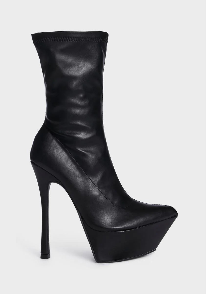 Vegas Matte Heeled Boots
