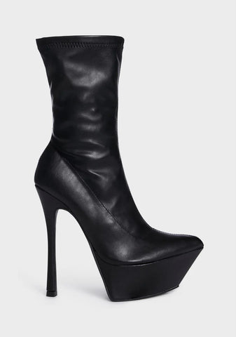 Vegas Matte Heeled Boots