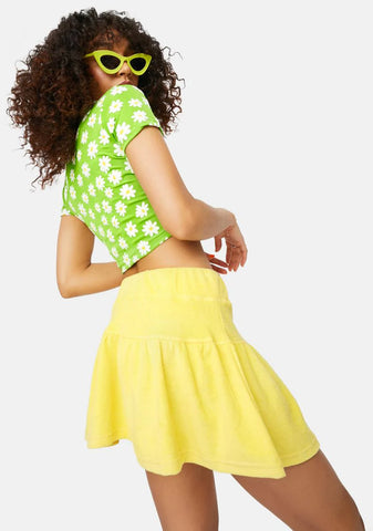 Sunny Chic Terry Mini Skirt