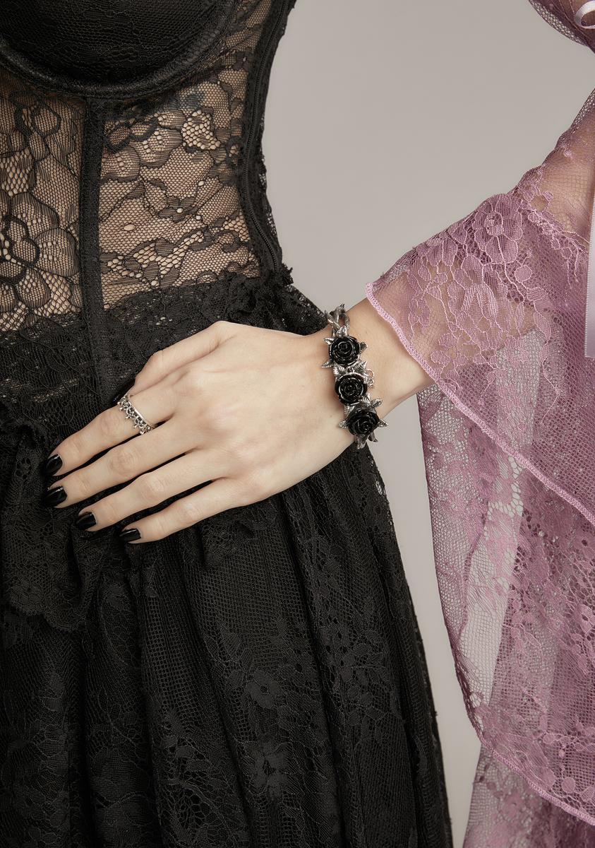 Wild Black Rose Bracelet