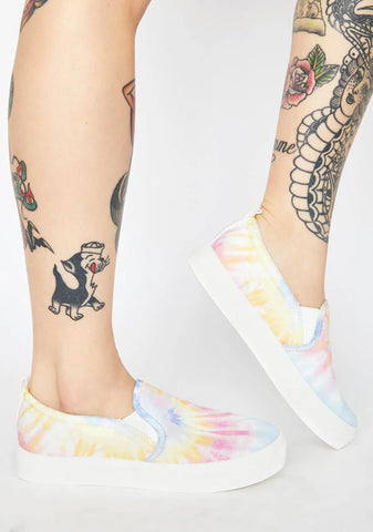 White Poppy Hippie Hype Slip On Sneakers