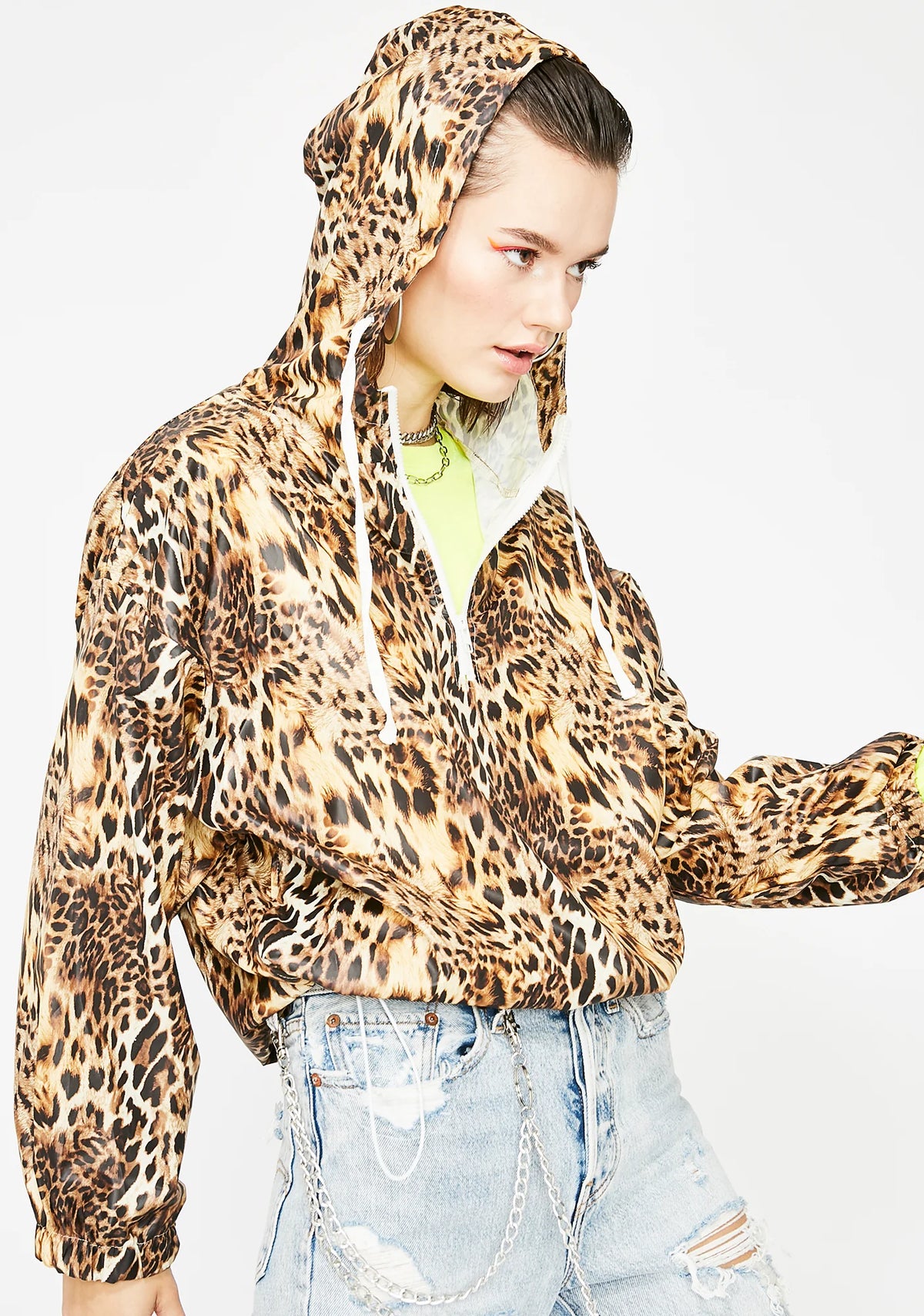Leopard Fever Zip Windbreaker