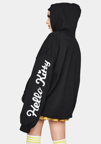 Hello Kitty Black Logo Hoodie