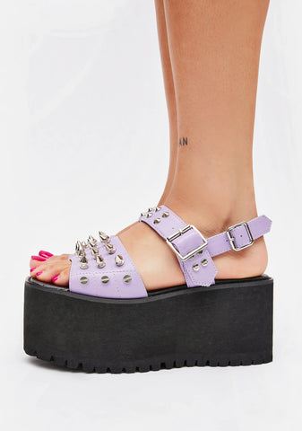 Restless Soul Spiked Platform Sandals