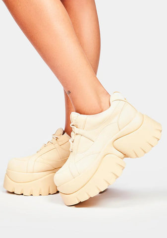 Cream Earthling Platform Sneakers