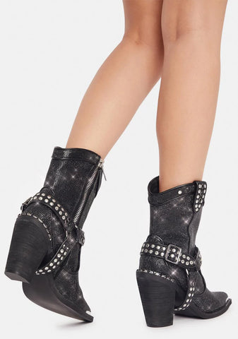Onyx Sheriff Shine Cowboy Boots