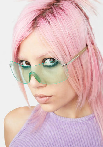 Nicole Green Shield Sunglasses