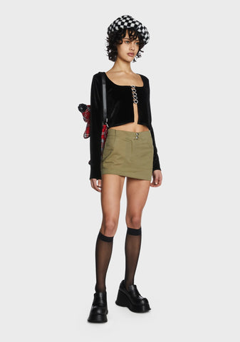 Velvet Crop Top