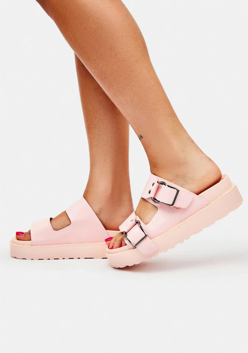 Sweet Slice Of Paradise Slide Sandals