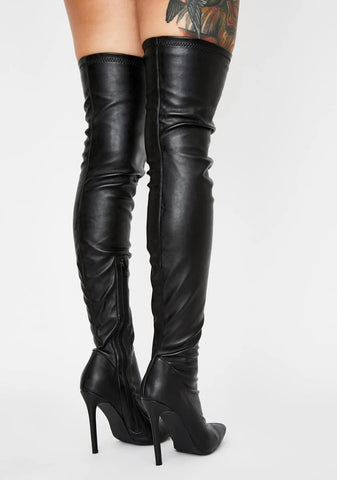 Night Draw The Line Thigh High Boots