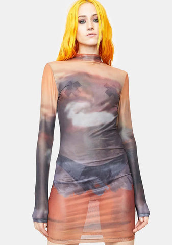 Clap For Me Mesh Mini Dress