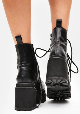 TV Time Platform Combat Boots
