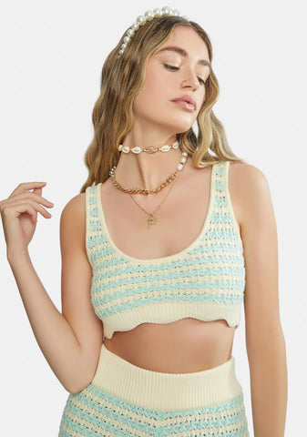 Lizzy Stripe Crochet Tank