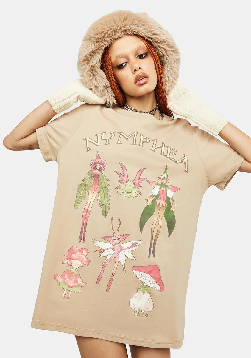 Woodland Creatures Oversized Graphic Tee