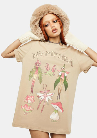 Woodland Creatures Oversized Graphic Tee