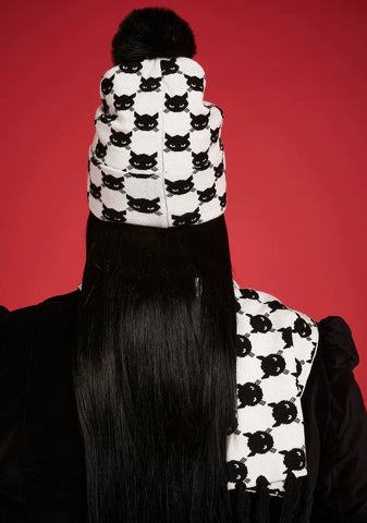 Cat Bandit Pom Pom Beanie