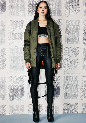 Back Off Lace-Up Leggings