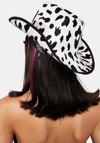 Cow Print Cowboy Hat