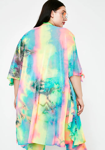 Luv Drug Tie Dye Kimono