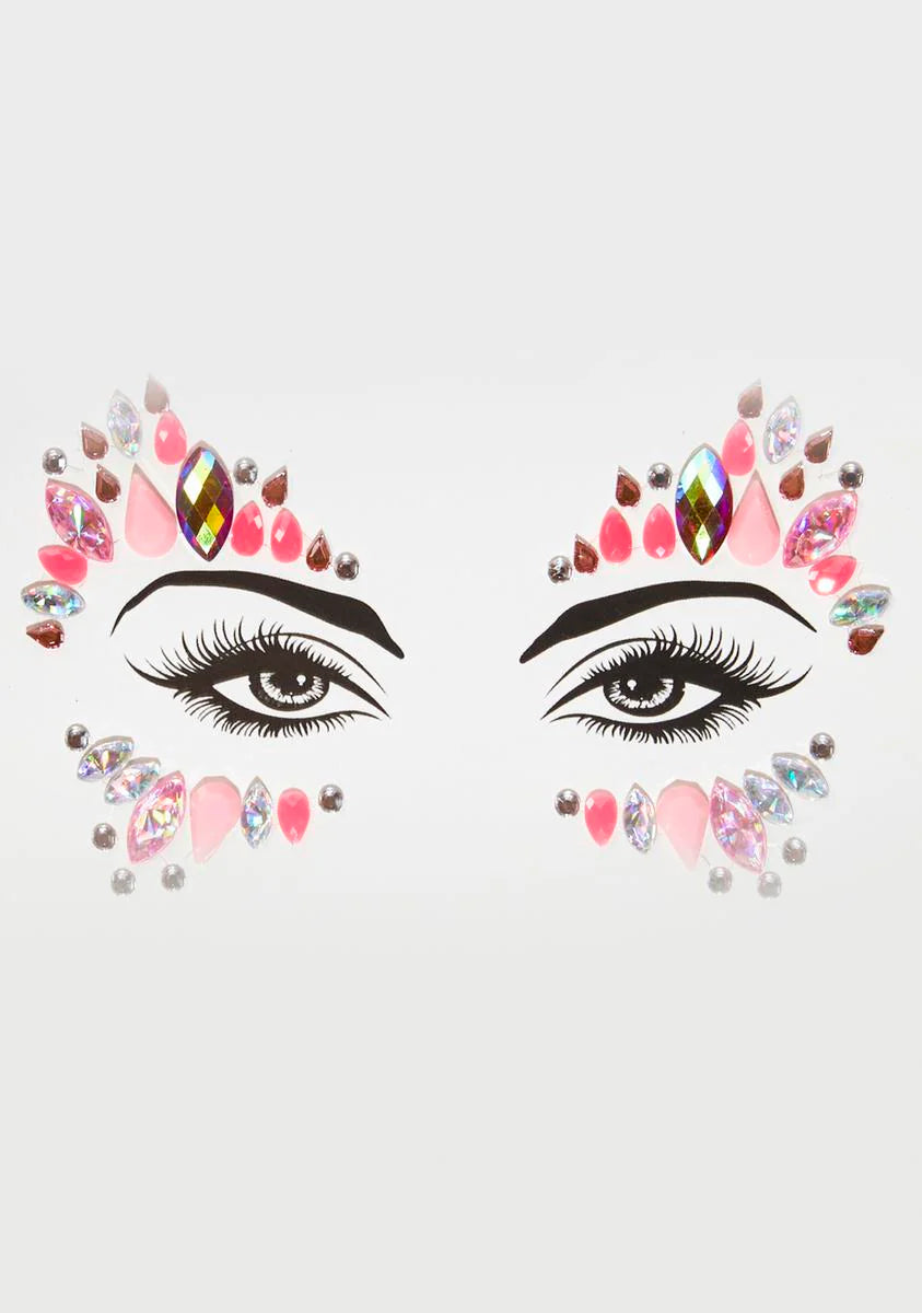 Venus Pink Blacklight Crystal Face Gems