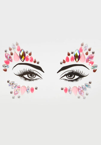 Venus Pink Blacklight Crystal Face Gems