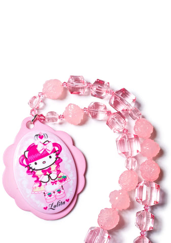 Adjustable Multibead Necklace With Cameo