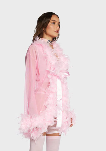 Sweet No Presha Feather Robe