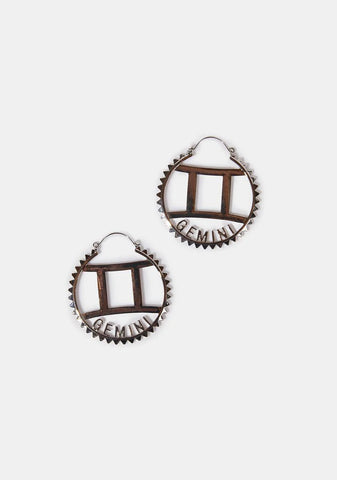 Reppin' Gemini Hoop Earrings