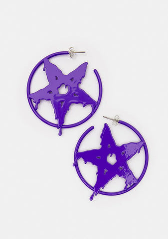 Melting Minds Star Hoop Earrings