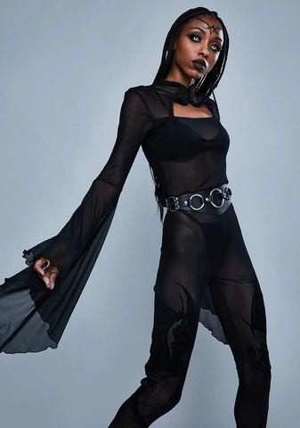 When Darkness Comes Bell Sleeve Top