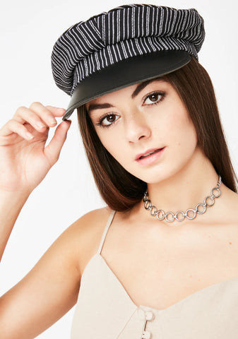Speakeasy Striped Baker Boy Hat