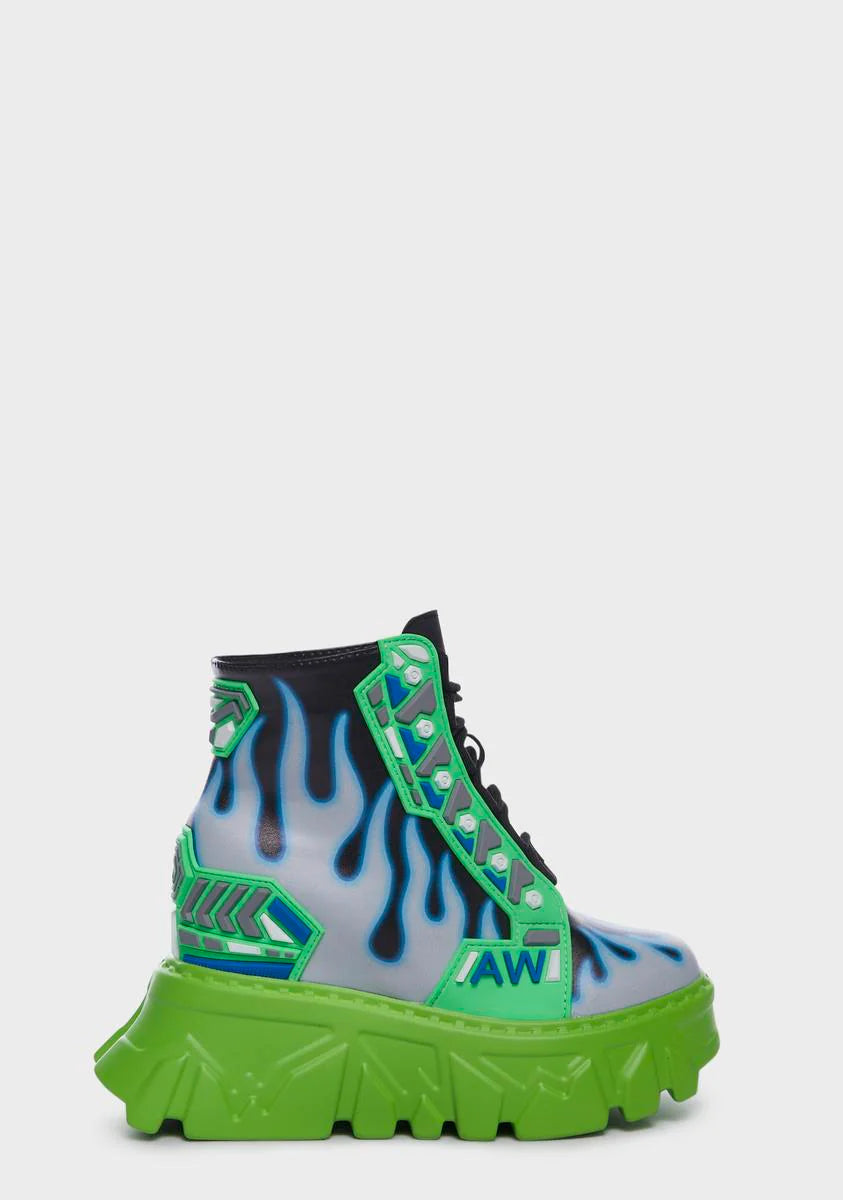 Green Gooseberry-10 Platform Sneakers