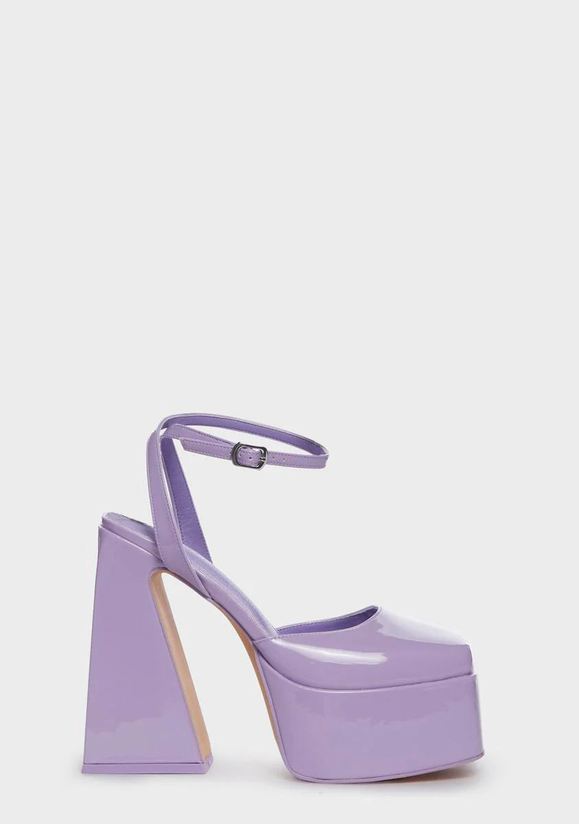 Purple Clementine Block Heels